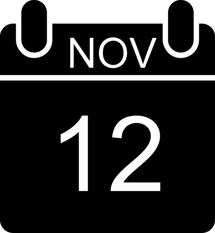 November Glyph Icon vector