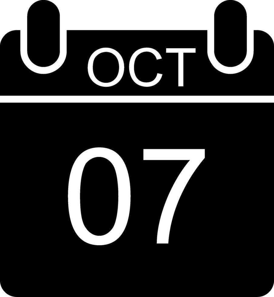 October Glyph Icon vector