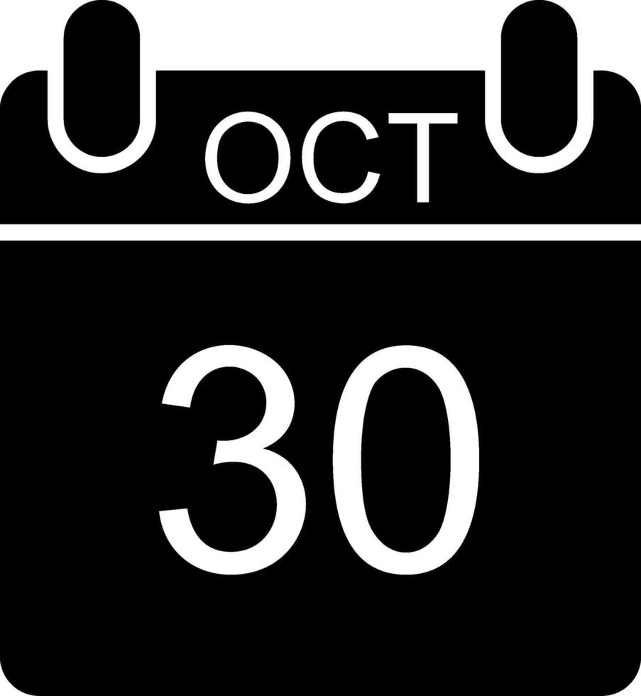 October Glyph Icon vector