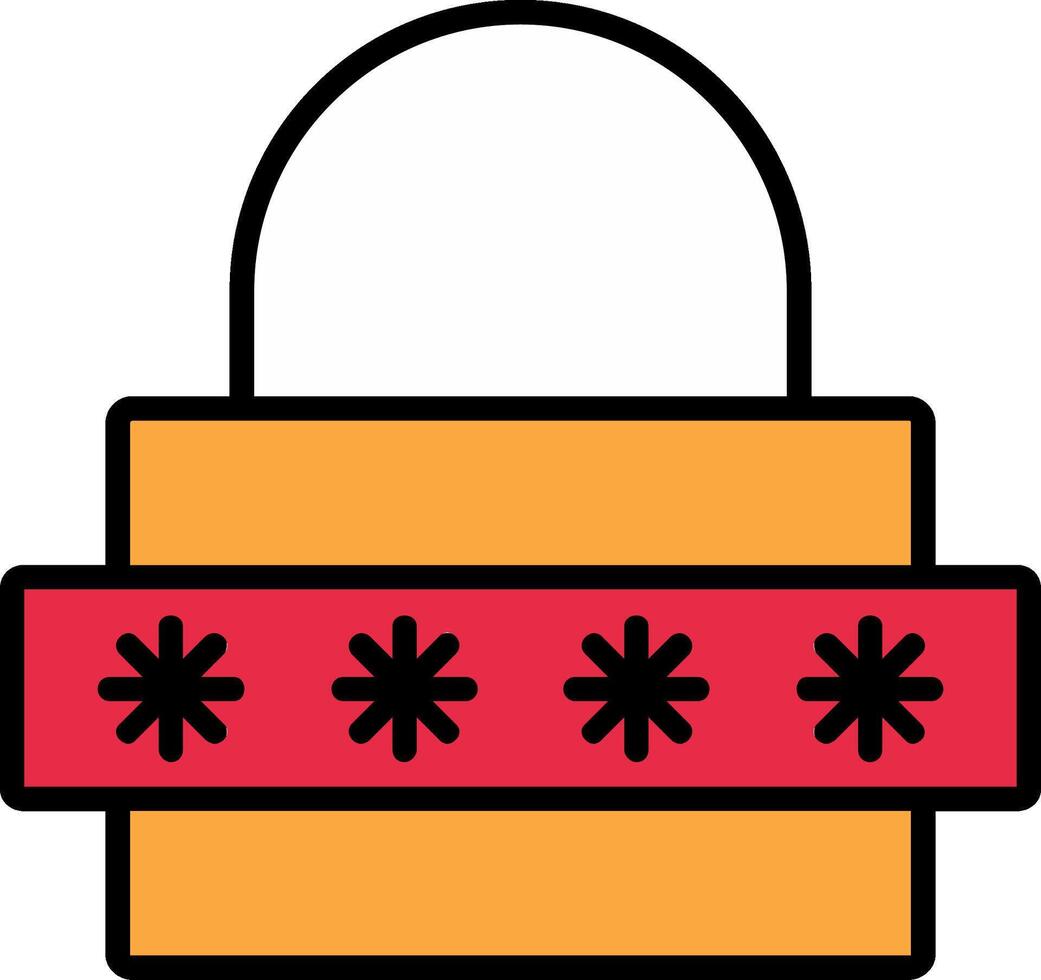 Password Line Filled Icon vector