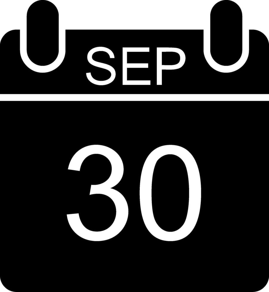 September Glyph Icon vector