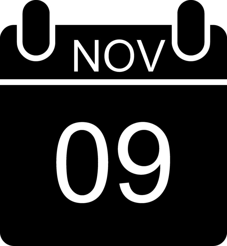 November Glyph Icon vector