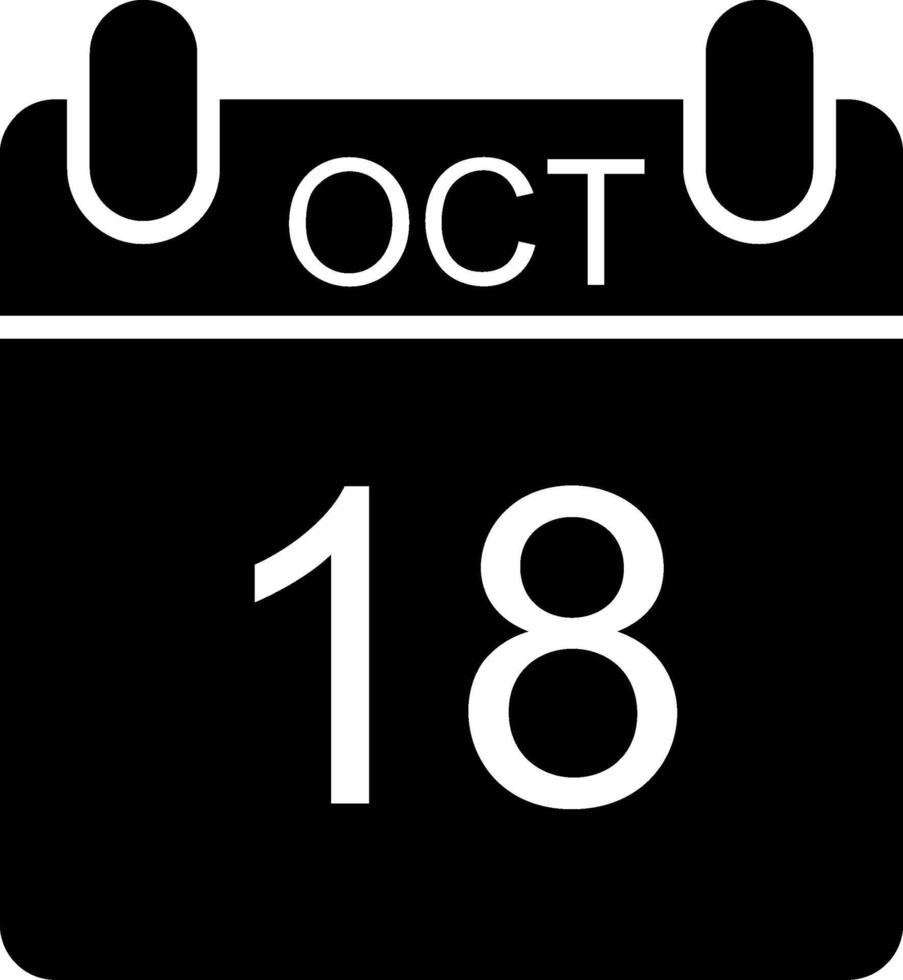 October Glyph Icon vector