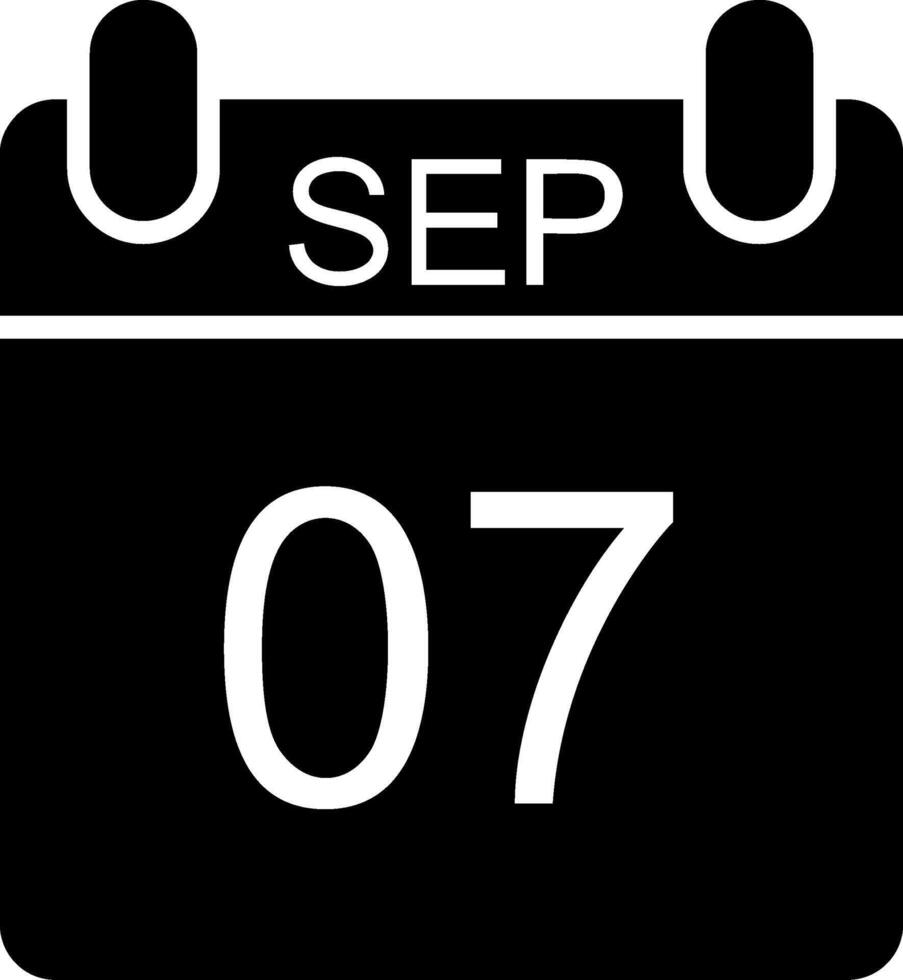 September Glyph Icon vector