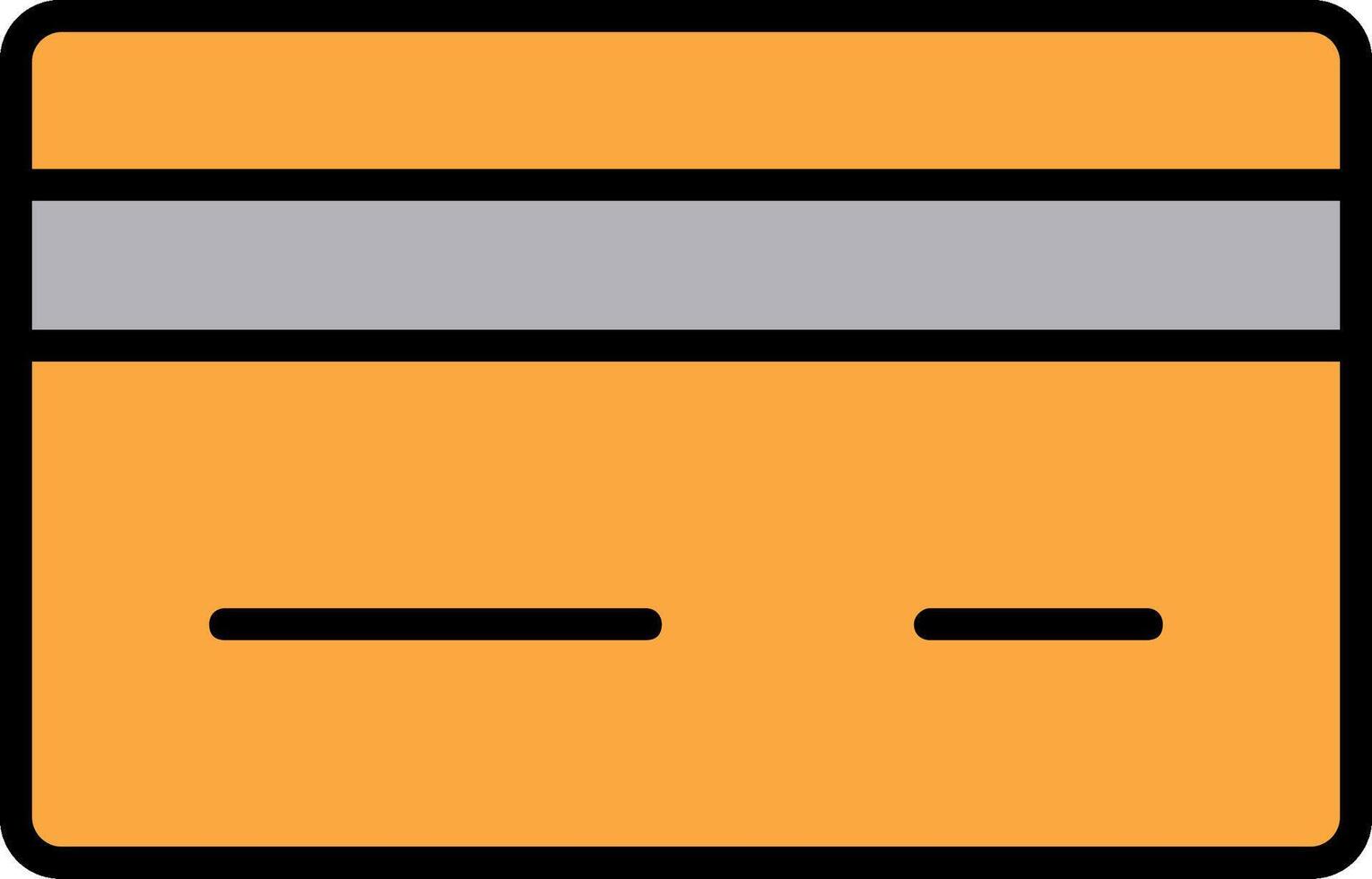Credit Card Line Filled Icon vector