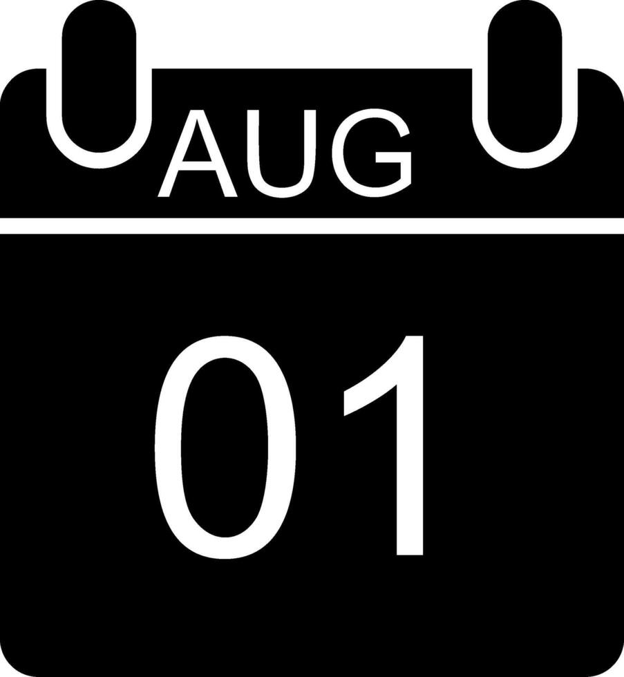 August Glyph Icon vector