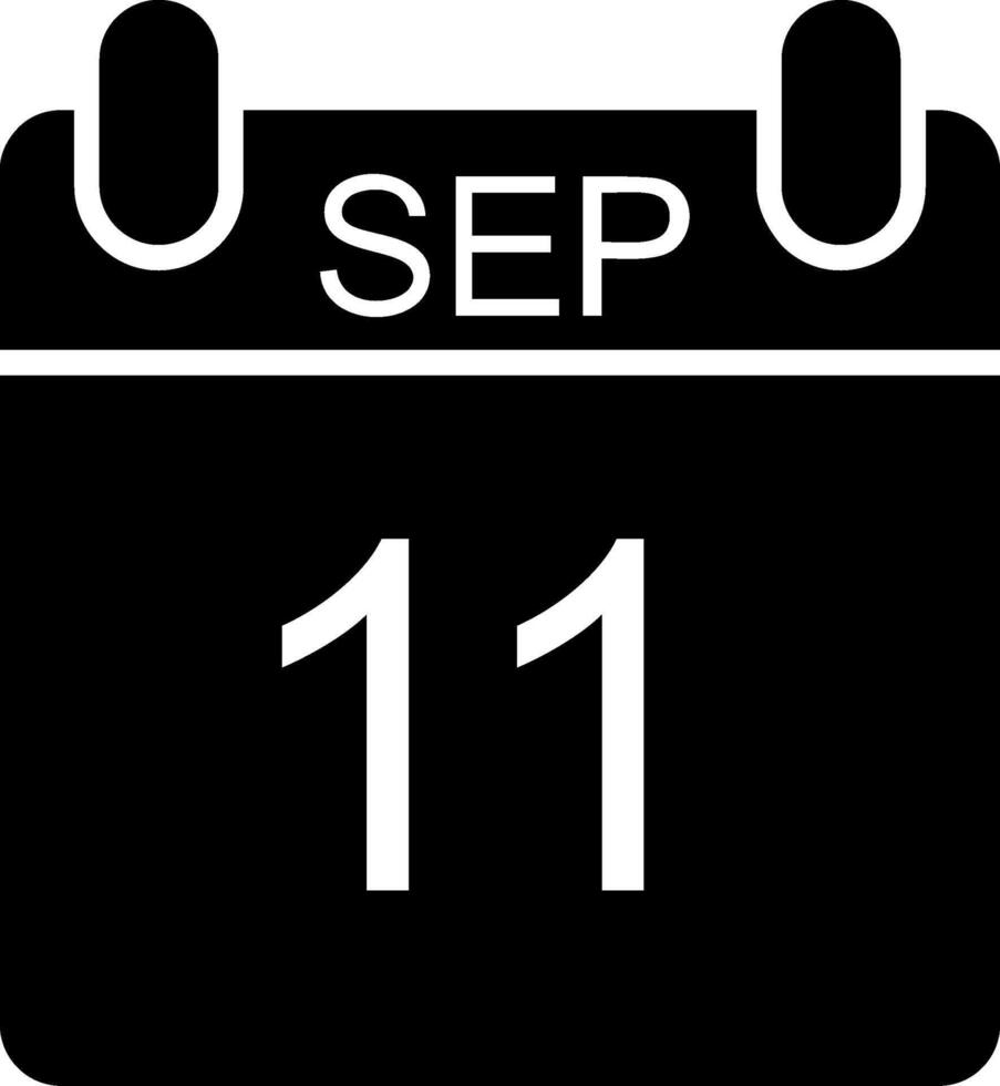 September Glyph Icon vector