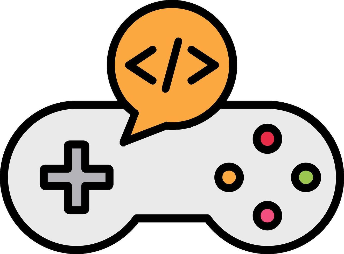 Game Develop Line Filled Icon vector