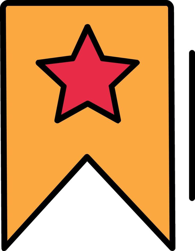 Bookmarking Line Filled Icon vector