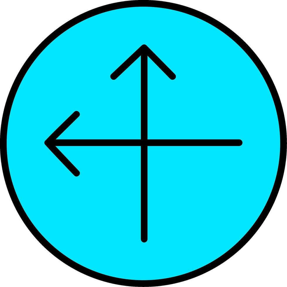Intersect Line Filled Icon vector