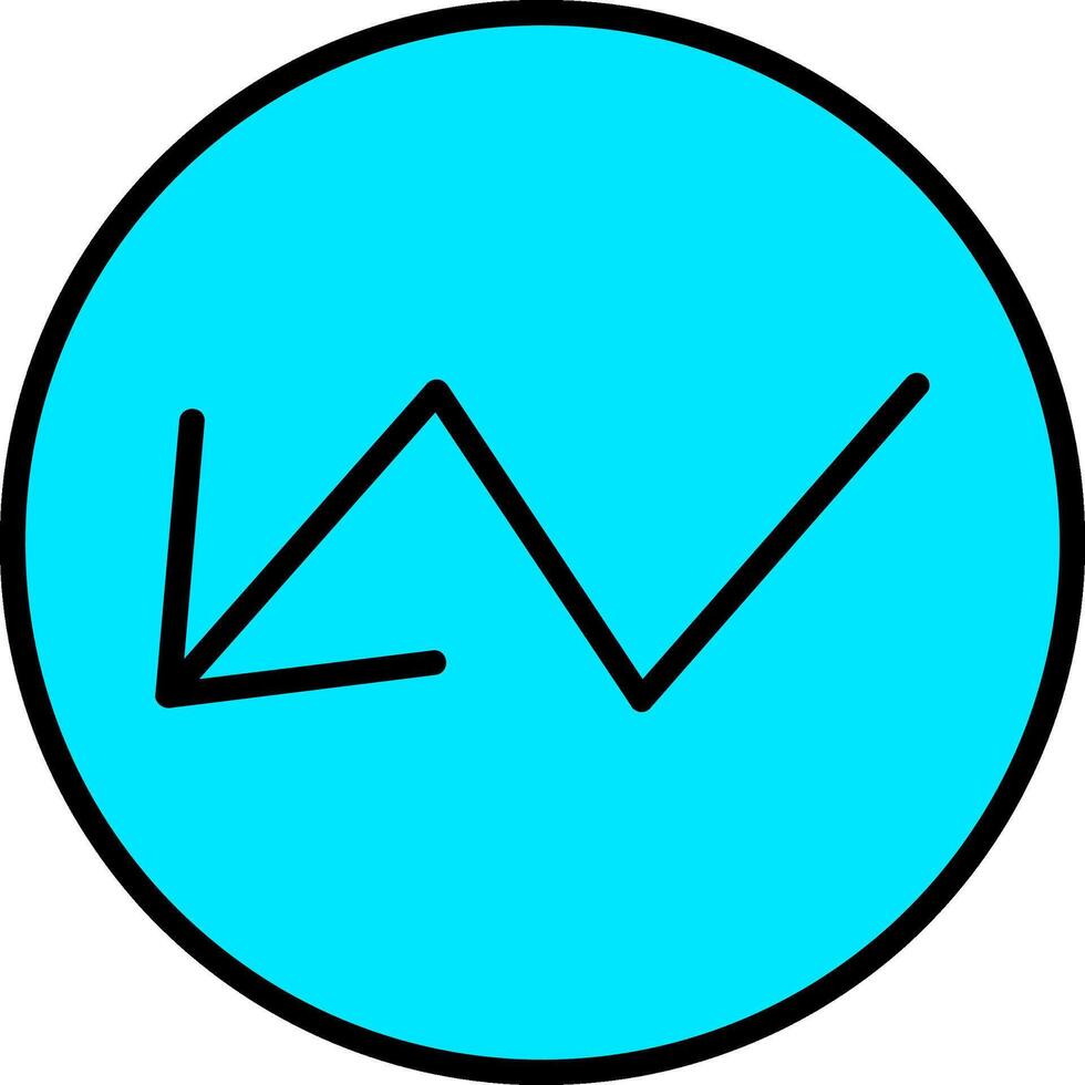 Trend Line Filled Icon vector