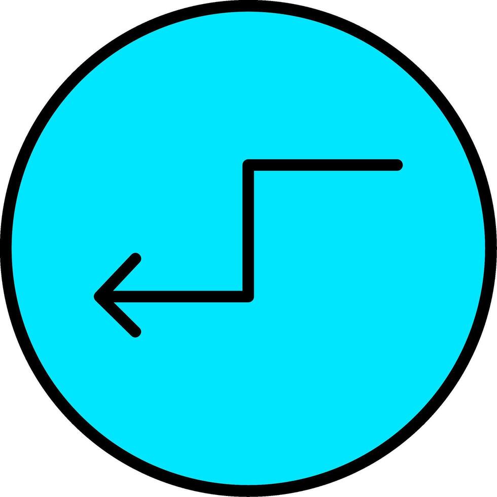 Zigzag Arrow Line Filled Icon vector