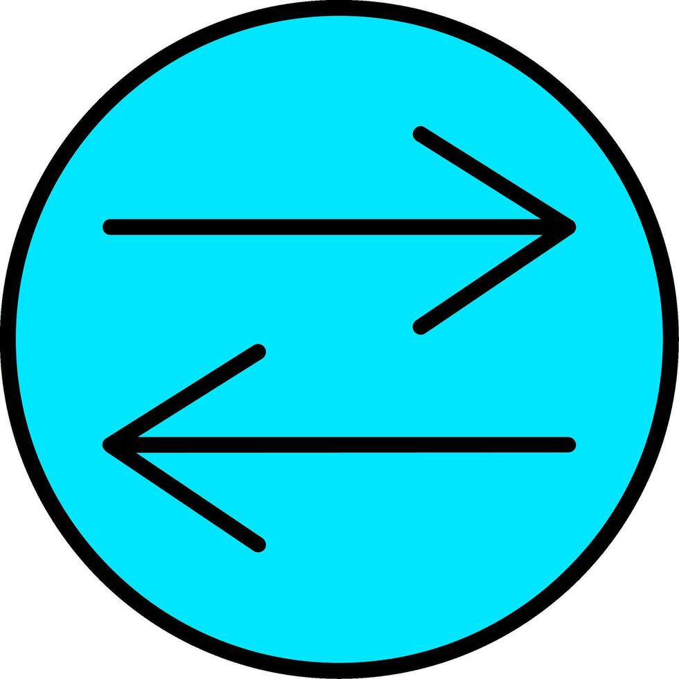 Swap Line Filled Icon vector