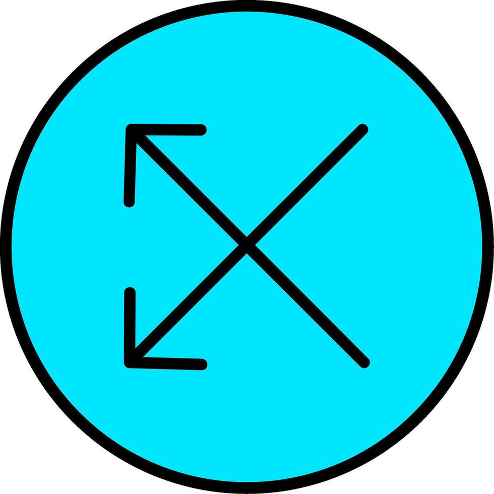 Intersect Line Filled Icon vector