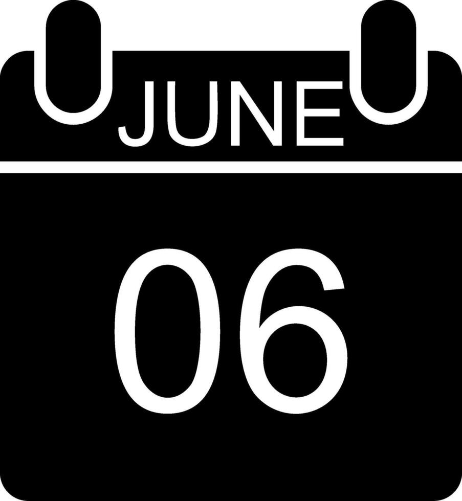 June Glyph Icon vector