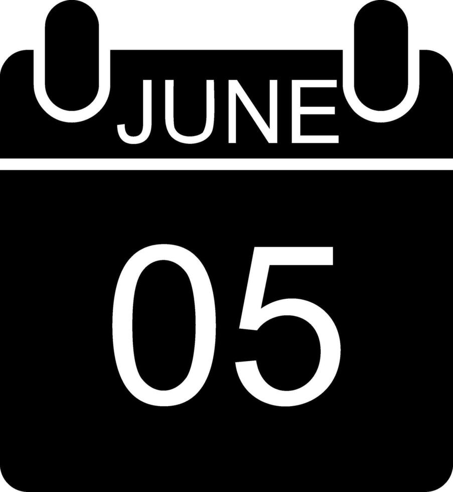 June Glyph Icon vector