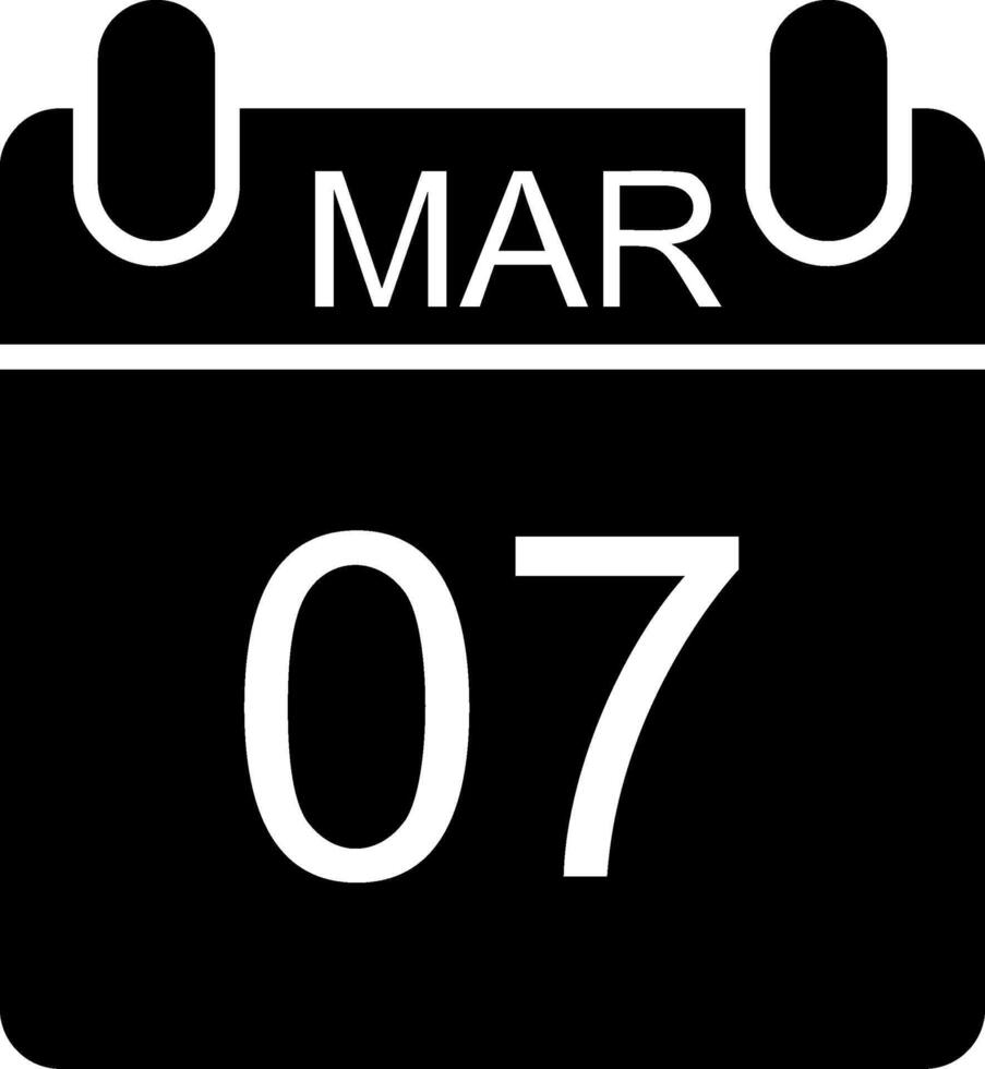 March Glyph Icon vector