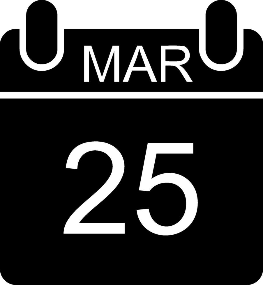 March Glyph Icon vector