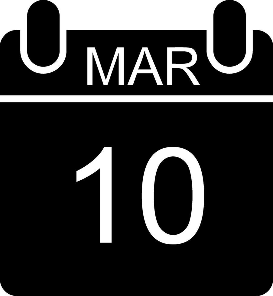 March Glyph Icon vector