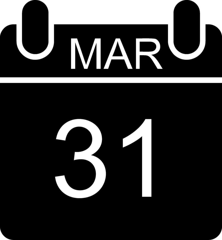 March Glyph Icon vector