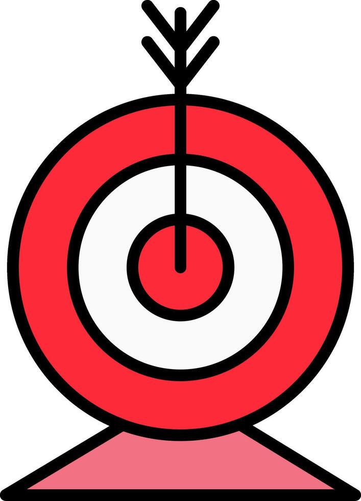 Targeting Line Filled Icon vector