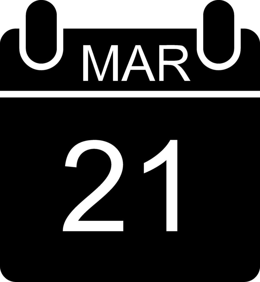 March Glyph Icon vector