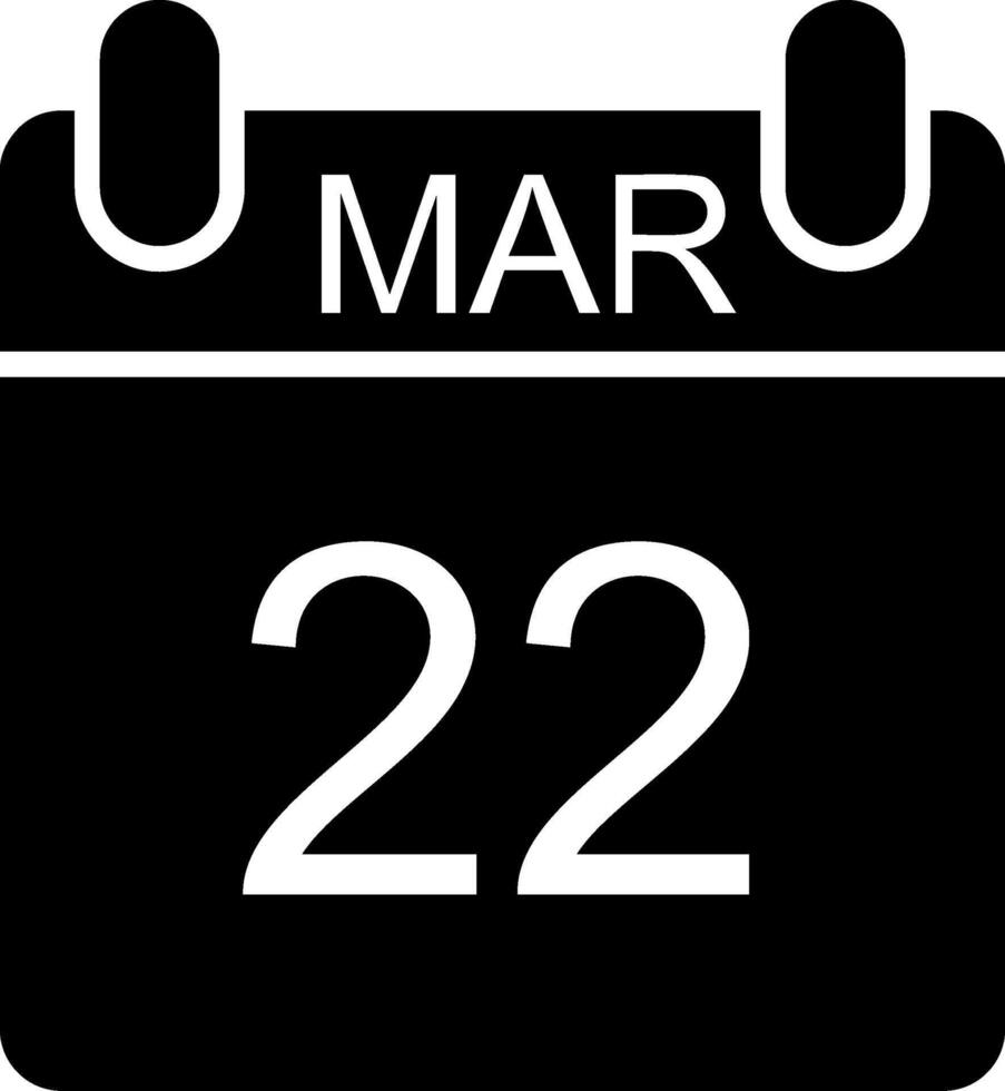 March Glyph Icon vector