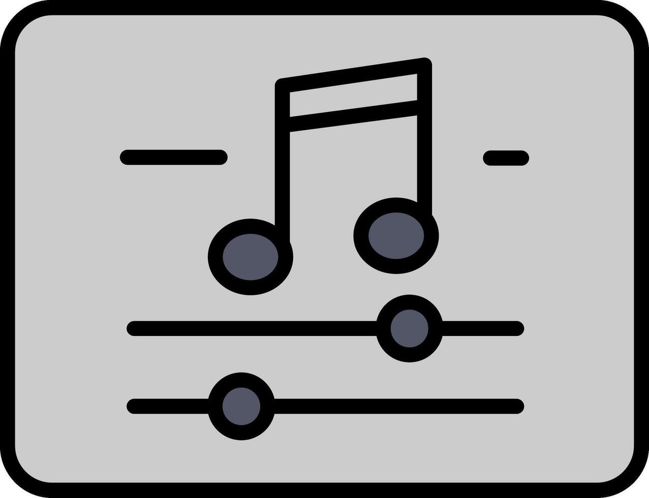 música y multimedia línea lleno icono vector