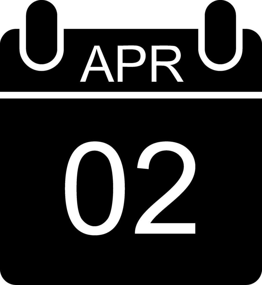 April Glyph Icon vector