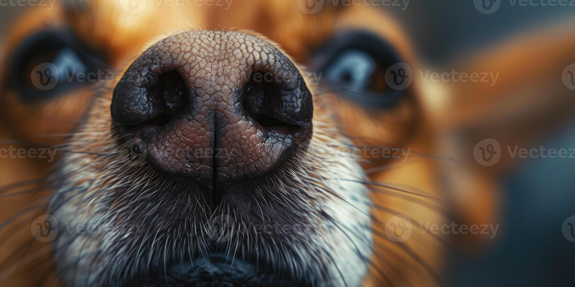 Dog face close up. Domestic animal. Pet care. photo