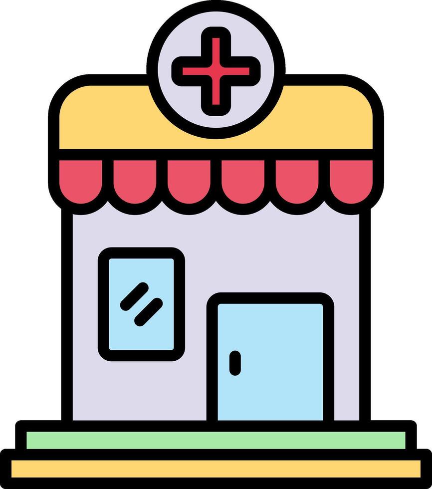 Pharmacy Line Filled Icon vector