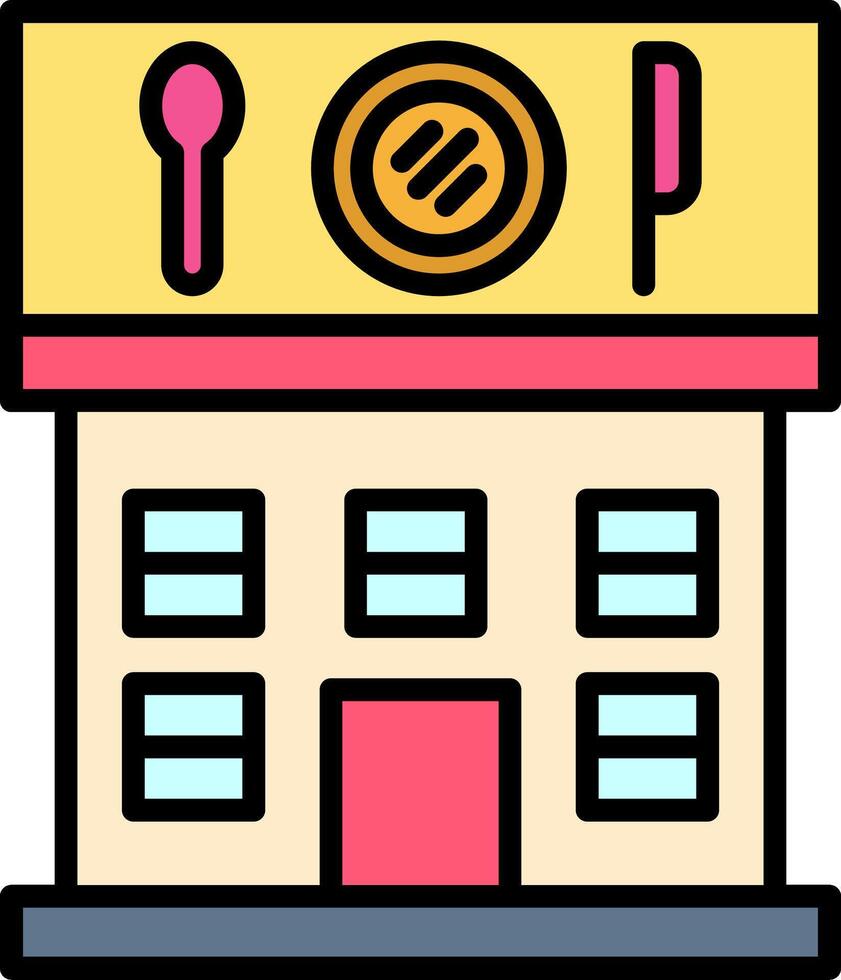 Restaurant Line Filled Icon vector