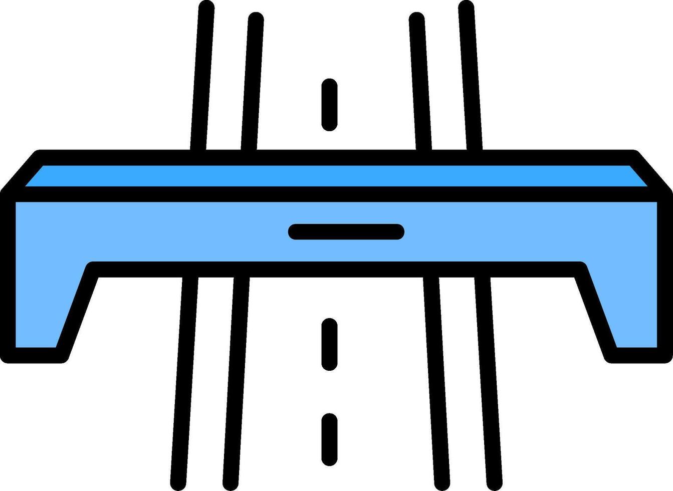 Motorway Line Filled Icon vector