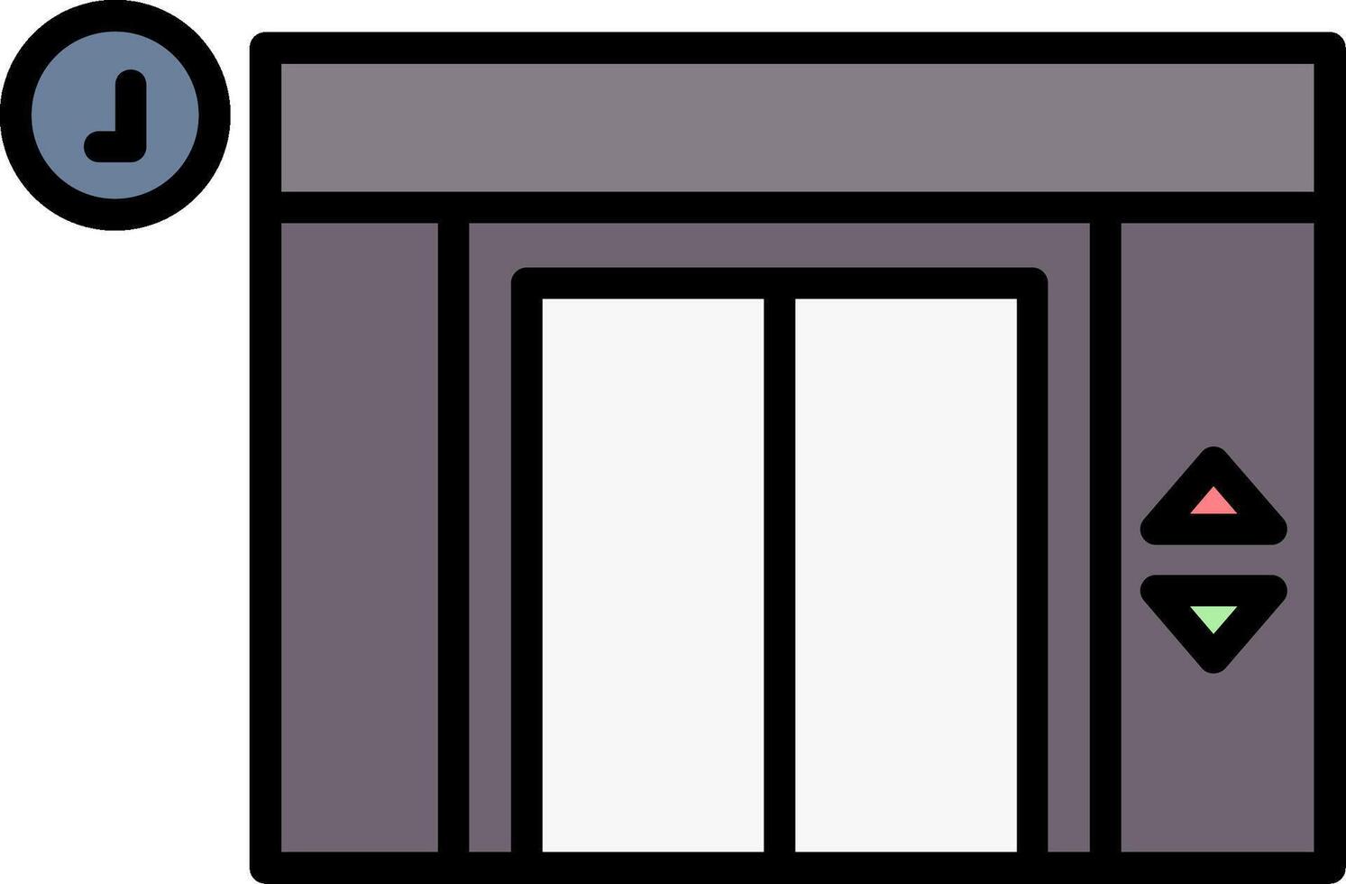 Elevator Line Filled Icon vector
