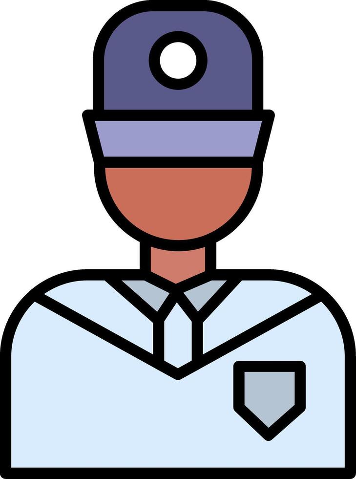 Security Guard Line Filled Icon vector