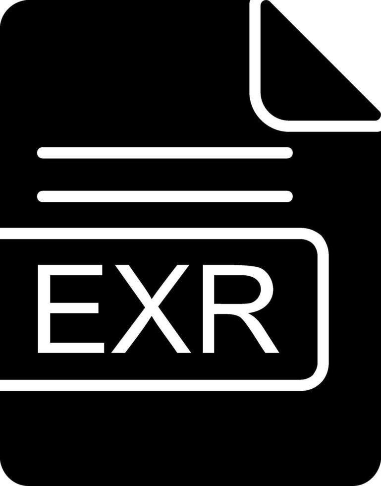 EXR File Format Glyph Icon vector
