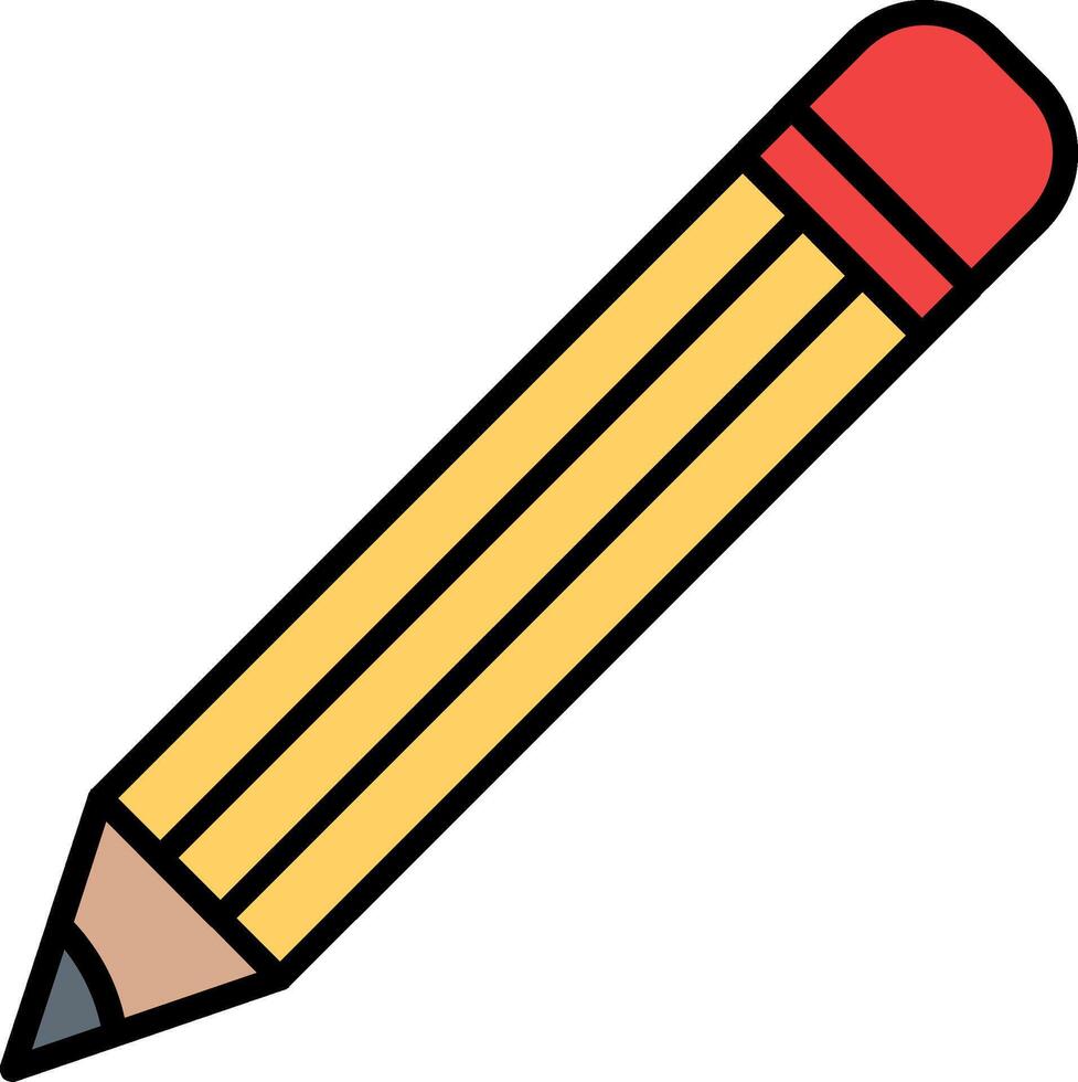 Pencil Line Filled Icon vector