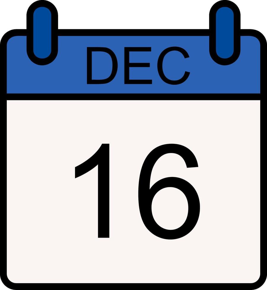 December Line Filled Icon vector