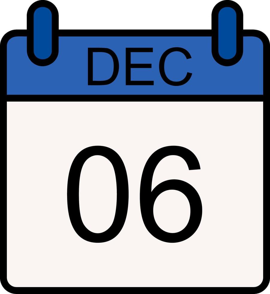 December Line Filled Icon vector