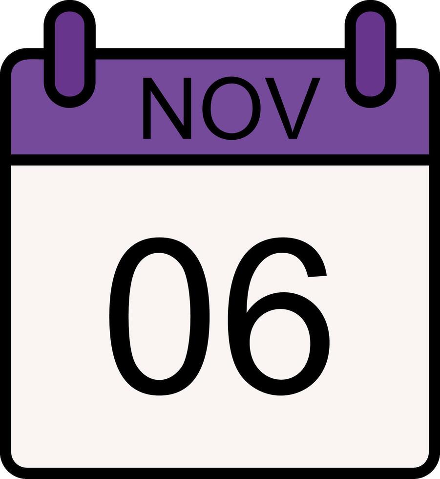 November Line Filled Icon vector