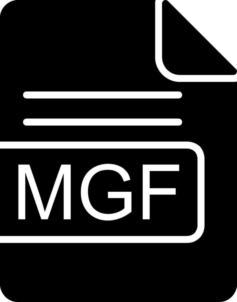 MGF File Format Glyph Icon vector