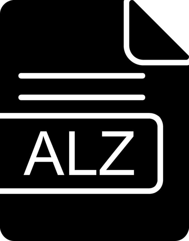 ALZ File Format Glyph Icon vector