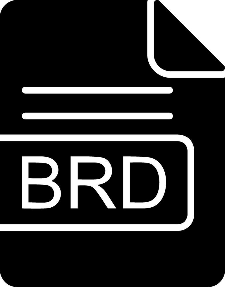 BRD File Format Glyph Icon vector