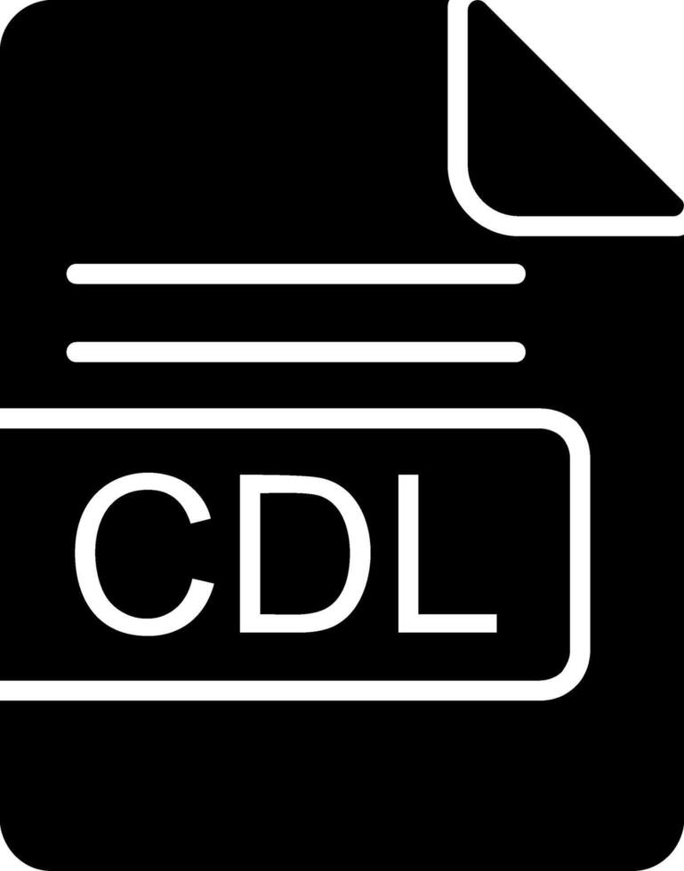 CDL archivo formato glifo icono vector
