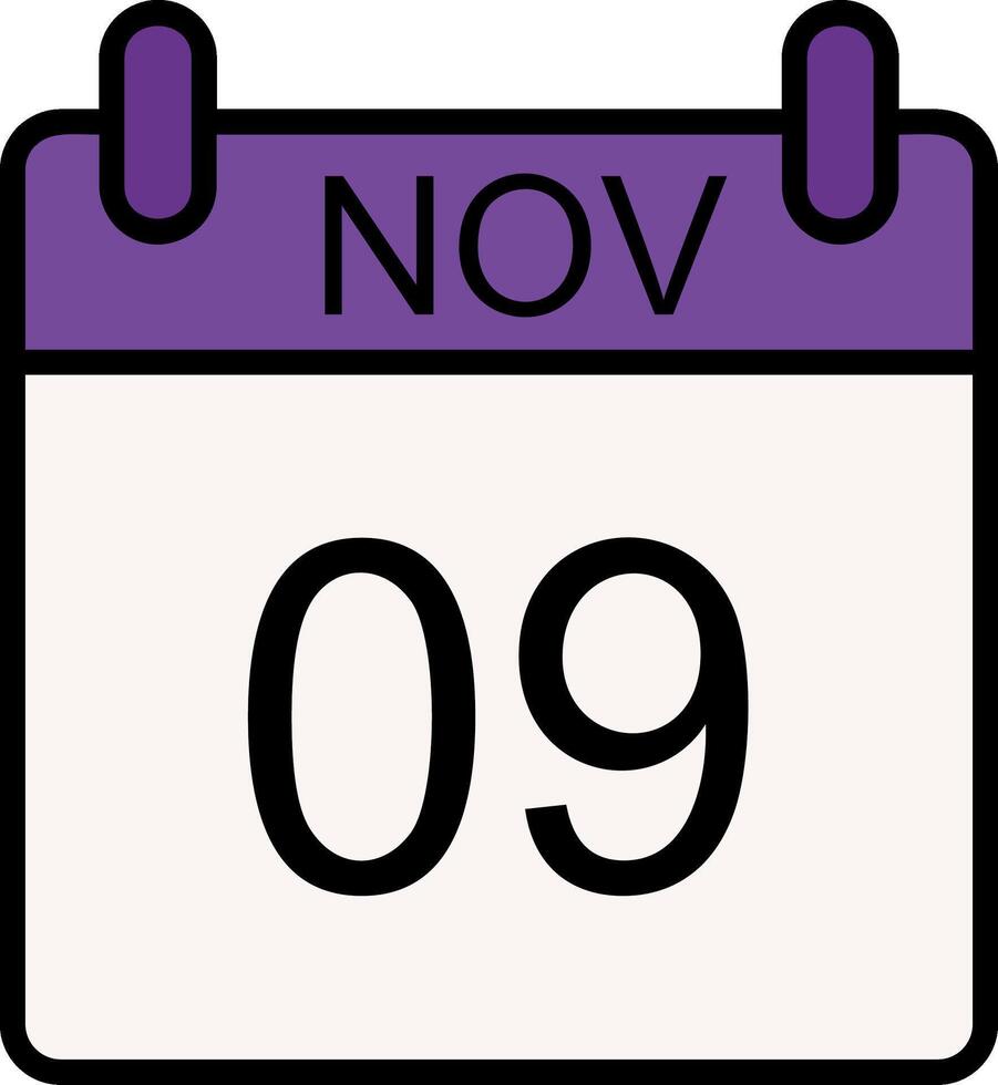 November Line Filled Icon vector