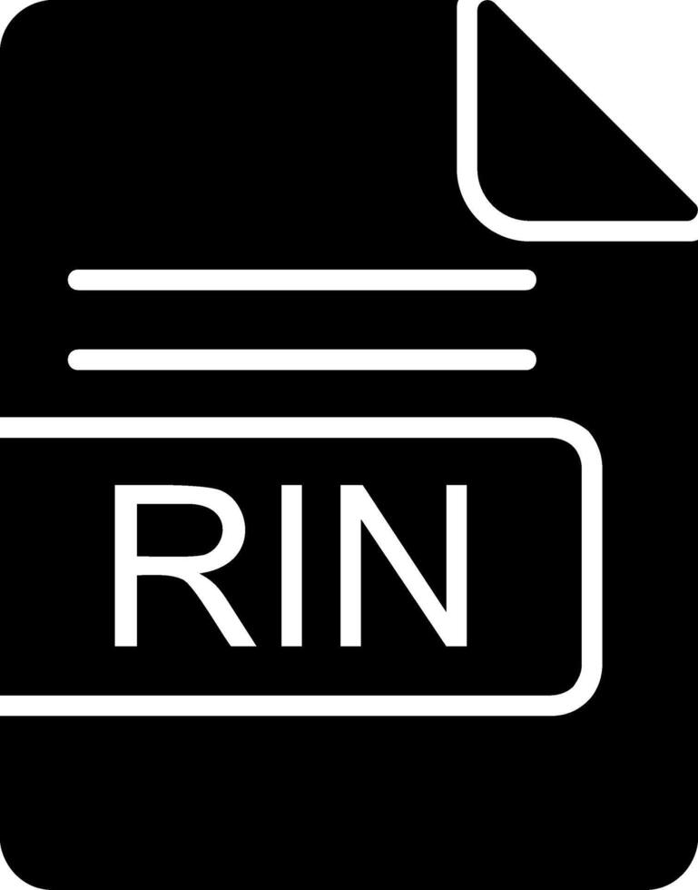 RIN File Format Glyph Icon vector