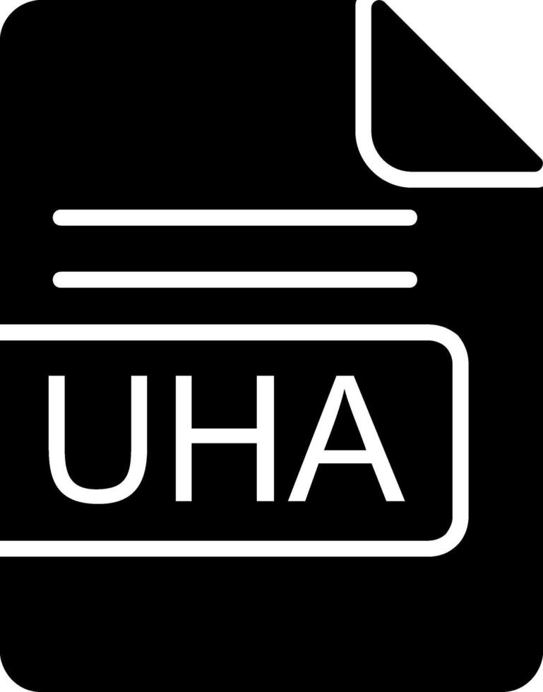 UHA File Format Glyph Icon vector