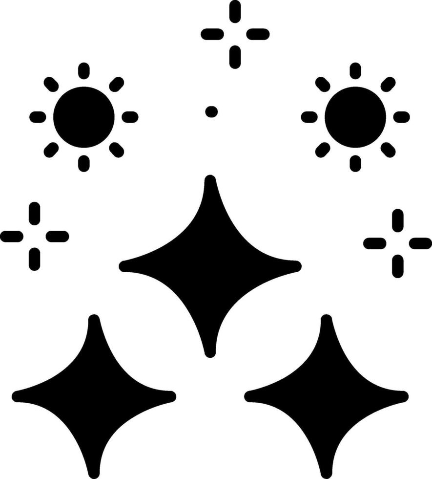 Sparkle Glyph Icon vector