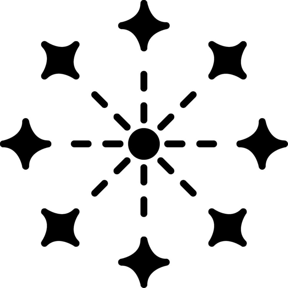Firework Glyph Icon vector