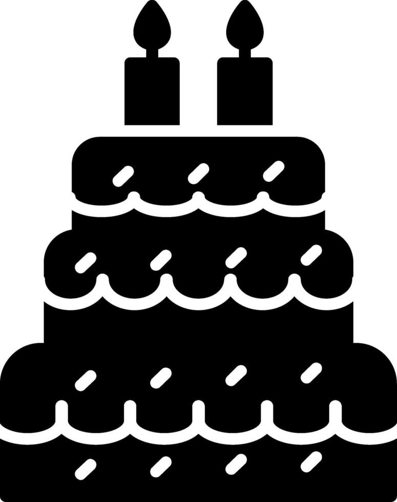 Cake Glyph Icon vector